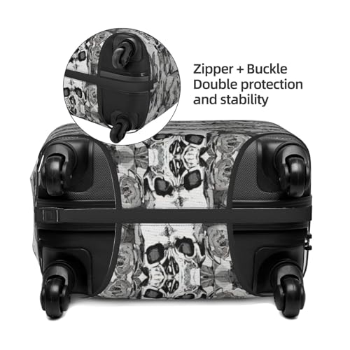 Skull Skeleton Print Luggage Suitcase Cover Protector Luggage Washable Covers With Concealed Zipper4