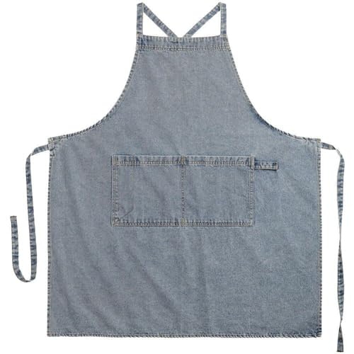 Tablier durable avec poche frontale grand format en denim robuste