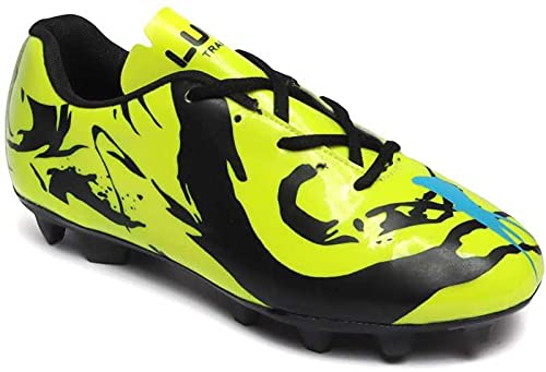 LUCA Trainer Football Shoes for Men | Football Studs for Men | Football Shoes for Men | Training | Light wieght | Yellow Black | Size - 6| Football Sneakers with Easy lace up | Anckle Grip (B093T97B8D) Amazon Price History, Amazon Price Tracker