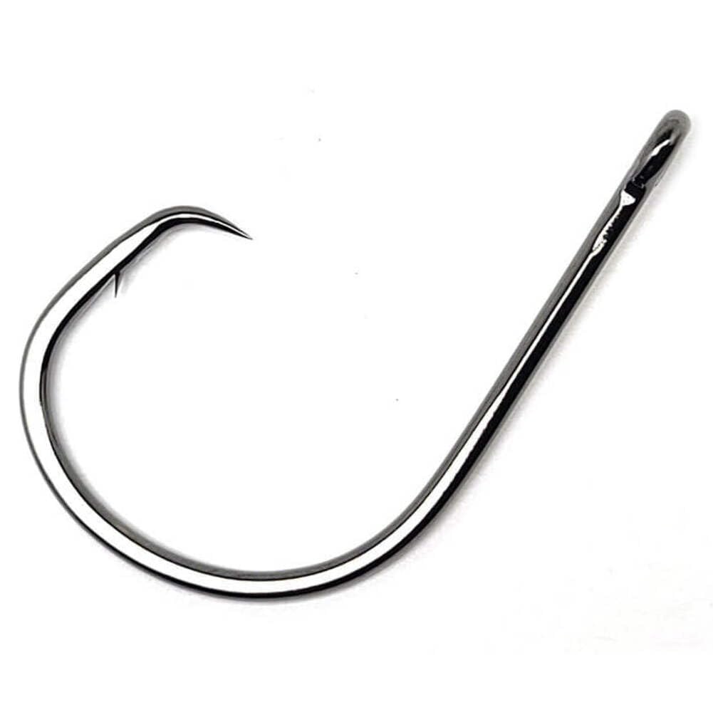 Octopus Circle Hooks, Straight Eye, Inline Point, Size 6, Ns Black, 25-Pack