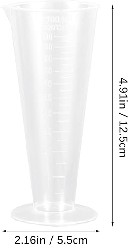 Miniatura 2 de Baluue 12 tazas medidoras de plástico transparentes de 3.4fl oz y 8.5fl oz con báscula vaso graduado, taza de medición líquida, vaso de