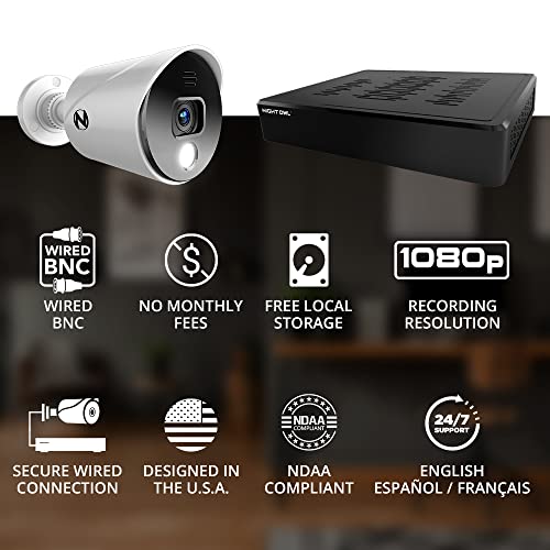 Night Owl Sp, Llc 8 Channel Video Home Security Camera System With (6) Wired 1080P Hd Indoor/Outdoor Spotlight Cameras Audio And 1Tb Hard Drive (Expandable Up To Cameras), Btd21Lsa-86-B, White #TOP1