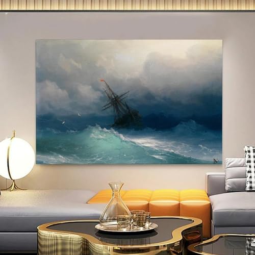Impression toile Ivan Aivazovsky bateau mer orageuse 40x60