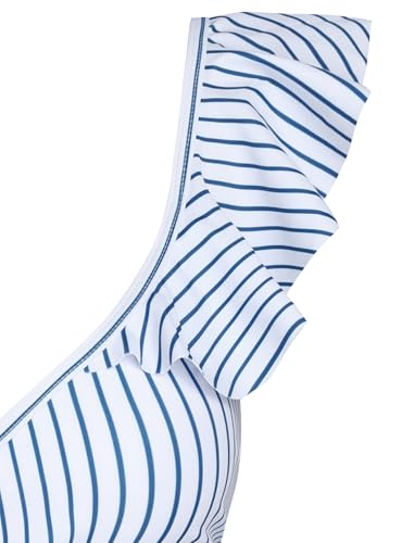 ZAFUL Women High Waisted Bikini Sets Two Piece Ruffle Swimsuit Cross Cutout Ruched Bathing Suit4