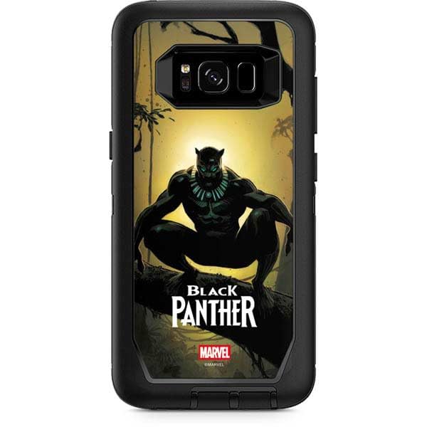 Skinit Decal Phone Skin Compatible with OtterBox Defender Galaxy S8 - Officially Licensed Marvel Black Panther TChalla King of Wakanda Design