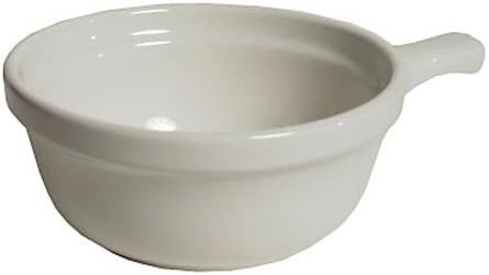 Tuxton China BWS-1202 French Casserole Dish, 12 oz., 7-7/8" x 5-5/8" x 2-1/2", Microwave and Dishwasher Safe, Oven Proof, Fully Vitrified, Ceramic, DuraTux, White, Pack of 12