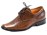  familientrends Kinderschuhe Festliche Jungenschuhe braun Kommunion Hochzeit Gr. 24-37, Grössen Schuhe:28;Farbe:Braun