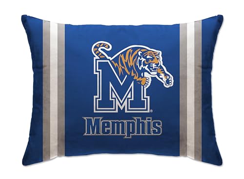 Pegasus Sports NCAA Microplush Bed Pillow, 20" x 26", Memphis Tigers