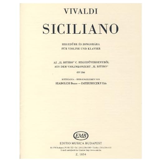 VIVALDI - Siciliano del Concierto "Il Retiro" para Violin y Piano (Szabolcsi & Zathureczky)