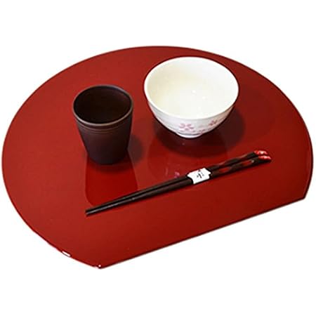 Amazon 半月膳 半月ランチョンマット お正月 朱 工房 百の手 製造販売オリジナル商品 工房 百の手 ランチョンマット