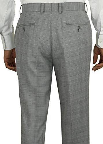 Marzzotti Eleganz Men's Modern Fit Two Button Suit (42 Short US / 52 Short EU, Gray)4