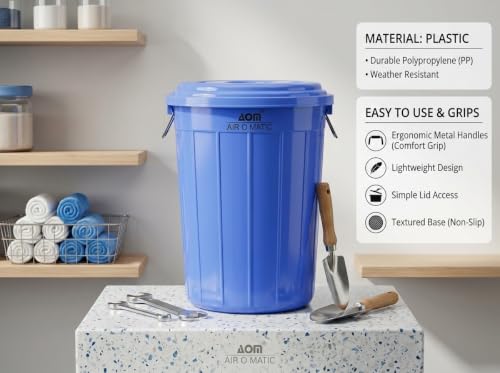 Image of AIR O MATIC Multipurpose Plastic Storage Bucket DRUM 100 LTR