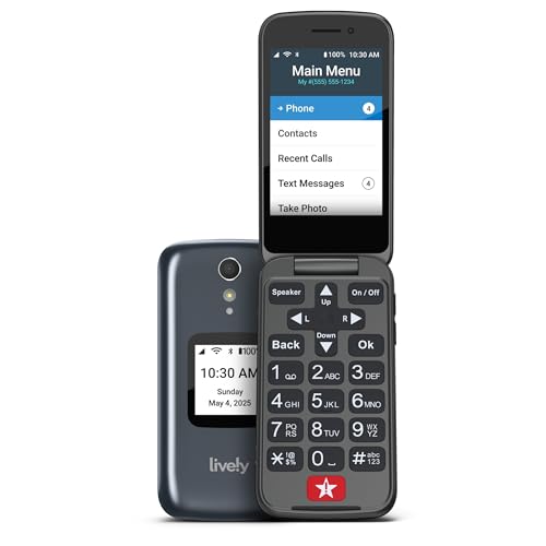LIVELY Jitterbug Flip Cell Phone for Seniors - Not Compatible with Other Wireless Carriers - Must Be...