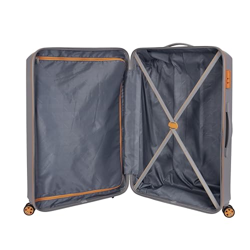 Image of Kamiliant American Tourister Harrier Zing 3-Piece Luggage Set - 56, 68 & 78 Cm (PP) Hard-Sided 8-Wheel Spinner Suitcases /Trolley Bag (Small, Medium & Large) in Light Grey