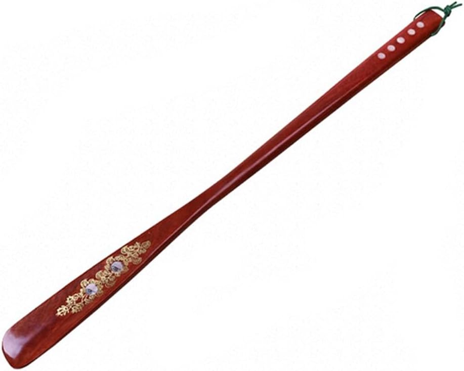 55cm Mahogany craft Wooden Shoe Horn Professional Long Handle Lifter Shoehorn