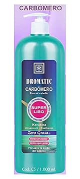 Dromatic Carbomero Super Liso Para el Cabello Termoprotector Keratina Zero Grasa Repolarizador Antiesponjado 33.8oz-1000mL