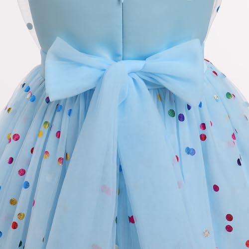 Image of IMEKIS Toddler Kids Girls Butterfly Dress Sparkle Sequins Tulle Wedding Formal Birthday Dresses 2-10T