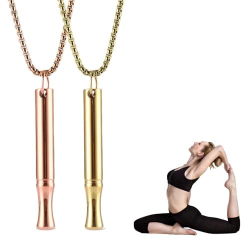 2 piezas de ayuda para dejar de fumar, collar para dejar de fumar, acero inoxidable, sin humo, para no fumadores, contra ataques de pánico, cadena de respiración