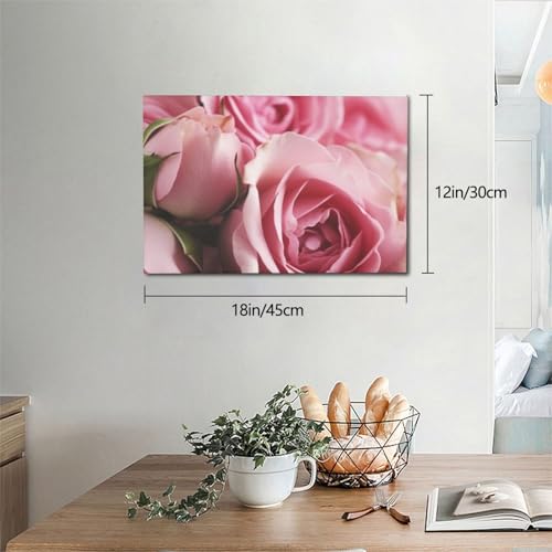 Roses roses impression sur toile salon déco moderne chambre