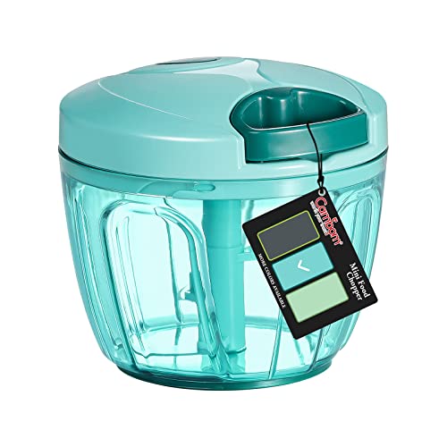 Image of Cambom Food Chopper Vegetable Cutter, Chopper Hand String Vegetable Chopper Onions Cutter for Vegetable Fruits Nuts Durable BPA Free Food Safe Material 650ML(Blue)