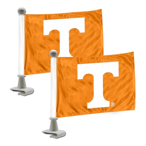 FANMATS 61929 Tennessee Volunteers Ambassador Car Flags - 2 Pack Mini Auto Flags, 4in X 6in, Perfect for Hood or Trunk