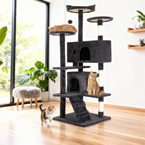 Árbol para gatos BestOffice de 54 pulgadas multi-niveles miniatura 2