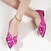 Rosered Flats Shoes Women Comfortable Leather Pointed Toe Flats Dress Shoes Bow Memory Foam Insole Slip on Work Flat for Women Size 8.5