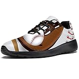 TIZORAX Laufschuhe für Herren, Baseball-Handschuh, Sport, modische Sneaker, Netzstoff, atmungsaktiv, Wandern, Tennisschuh, Mehrfarbig - mehrfarbig - Größe: 42 2/3 EU