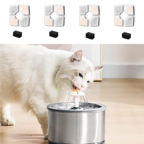 Set de filtros de carbón activo para fuentes de agua para gatos miniatura 2