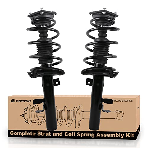 MOSTPLUS Pair Front Complete Struts Coil Spring Assemblies 172523 172522 Compatible With 2012 2013 Ford Focus (2.0L Only) Shocks Absorber kit