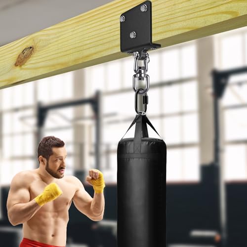 Image of BeneLabel Heavy Bag Hanger for Punching Bag Beam Mount Hardware 360 Rotation Boxing Bag Ceiling Mount I-Beam Hanger for Hanging Heavy Punching Bags Wall Hangers
