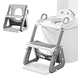 Photo Gallery riduttore wc bambini con scaletta, 2 in 1 scaletta wc per water bambini con struttura a triangolo, paraspruzzi estesi regolabile e pieghevole sgabello antiscivolo, adattatore per bambino e cuscino Photo Gallery riduttore wc bambini con scaletta, 2 in 1 scaletta wc per water bambini con struttura a triangolo, paraspruzzi estesi regolabile e pieghevole sgabello antiscivolo, adattatore per bambino e cuscino