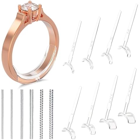 14 Pack Ring Size Adjuster for Loose Rings, 14 Sizes Silicone Resizer Invisible Ring Spacer Fit for Women and Men's Different Band Widths Cover