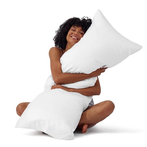 Image of Bedsure Satin Body Pillow Pillowcase - Similar to Silk White Body Pillow Cover Case with Envelope Closure,Cooling and Silky Long Pillowcase for Hair and Skin,20x54 Inches