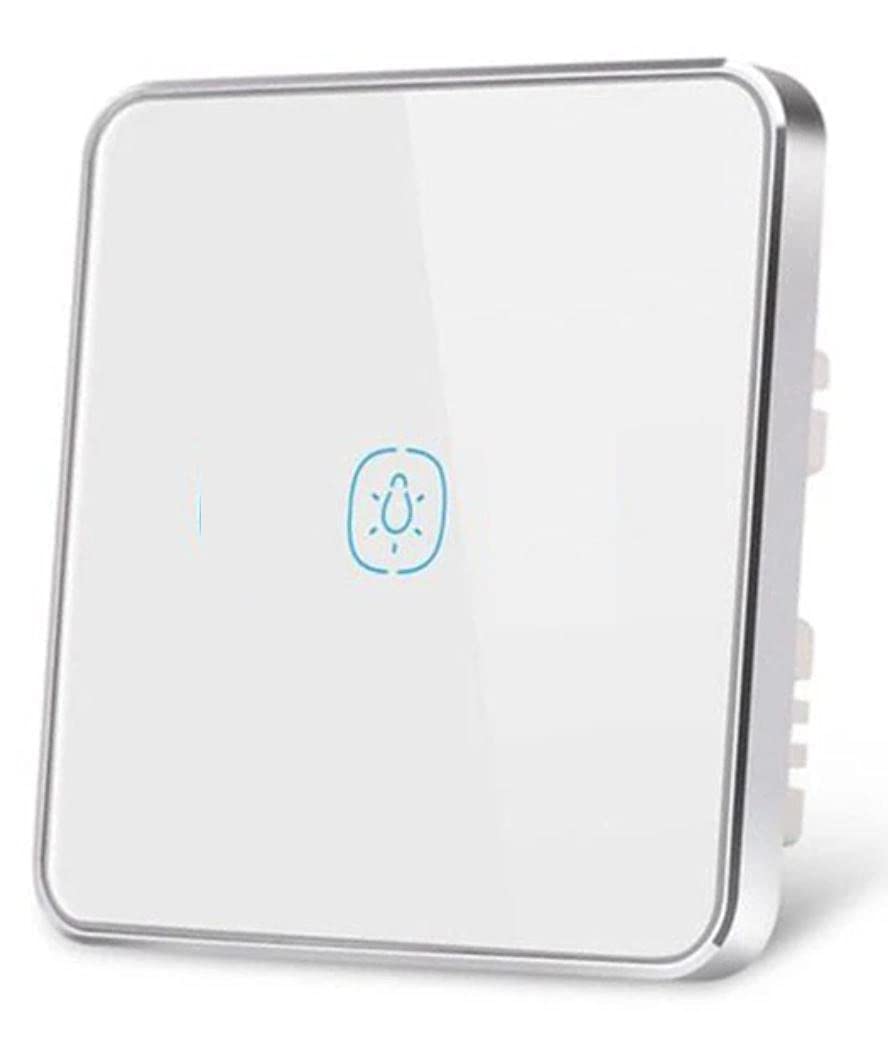 Eazyliv 1Gang Zigbee Smart Wall Glossy Wifi Touch Switch with Aluminum Frame No Neutral,no Capictor with magnetic long lasting relay Compatible with Alexa and Google Home (Zigbee Gateway Required)