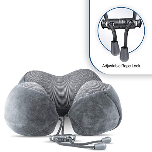 Almohada Espuma Viscoelástica Semicircular Gris Ajustable miniatura 4