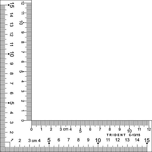 Esquadro para Modelagem em PAI, Trident, C-13/15, 3 mm de Espessura 15.5x15.5cm, Branco