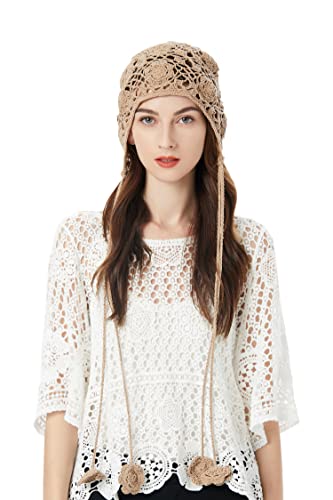 Bonnet tricoté en coton pour femme ZLYC hiver extensible