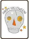 Photo Gallery dreacoss targa in metallo con teschio di halloween e scritta "happy halloween", per camera da letto, soggiorno, bar, club, pub, inaugurazione della casa, 14 x 20 cm Photo Gallery dreacoss targa in metallo con teschio di halloween e scritta "happy halloween", per camera da letto, soggiorno, bar, club, pub, inaugurazione della casa, 14 x 20 cm