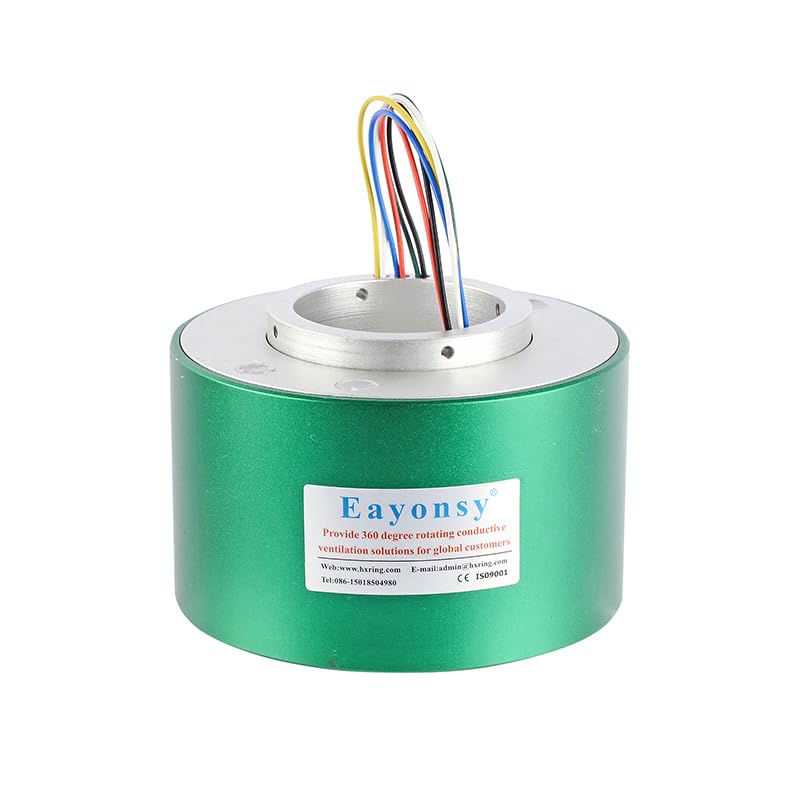 Full Aluminum Alloy Through-Bore Slip Ring 70mm / 80mm, High-Durability Rotary Electrical Connector, Long-Life Slip Ring for Heavy Industrial Equipment (HD80158-0610)