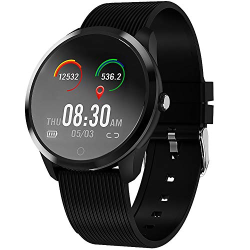 jpantech Smartwatch, Reloj Inteligente Impermeable IP67 con Pulsómetro, Cronómetro, Monitor de sueño,Podómetro,Calendario, Pulsera Actividad para Android y iOS Hombre Mujer niños Reloj de Fitness