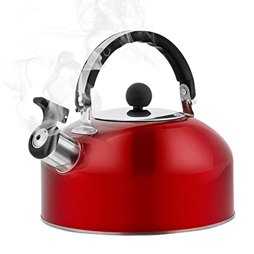 Bouilloire Sifflante, 1,8 L Inox Théières Pour Cuisinière, Bouilloires Inox Pour Feu À Gaz Ou Induction, Bouilloire Gaz À Poignée Résistante À La Chaleur, Bouilloire Sifflante Pour Cuisinières