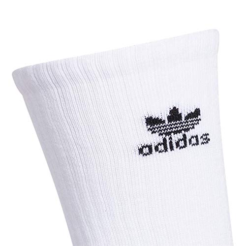 Adidas Originals Big & Tall Trefoil Crew Socks (6-Pair), White, X-Large #TOP3