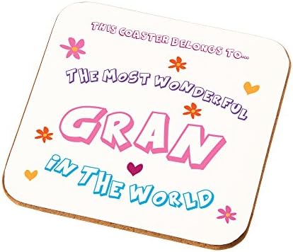 Most Wonderful Gran in The World Coaster Gran's Birthday Any Occasion Gift Idea