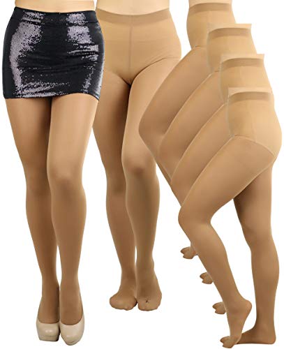 Image of ToBeInStyle Womens Pack of 6 Muted Color Opaque Tights