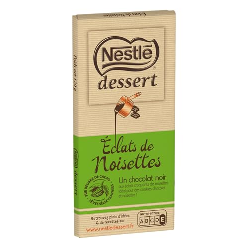 Nestlé Dessert - Chocolat Noir Eclats de Noisettes - Tablette de 170g