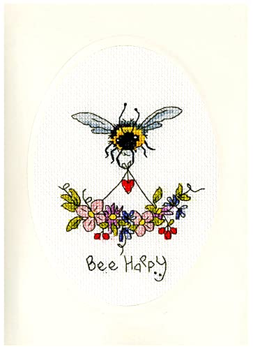 Bothy Threads Cross Stitch Kit - Greeing Card - Bee Happy