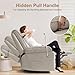 YuuYee Nursery Rocking Chairs Glider Recliner with Flexible Phone Holder,Comfortable Nursing Chair Swivel Rocker Recliner for Baby Breastfeeding, Velvet, Beige