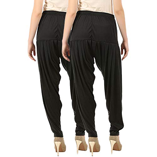 Image of Buy That Trendz Womens Patiala Pants Combo Pack of 2 Viscose Dhoti Patiyala Salwar Harem Bottoms Pants