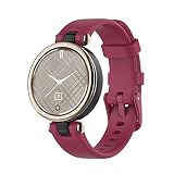 Strap-it Silikon Armband Rot - Passen für Garmin Lily Armband - Garmin Smartwatch Damen Armband Silikon/Sport - für Damen und Herren - Garmin Wechselarmband - Zubehör für Garmin Lily